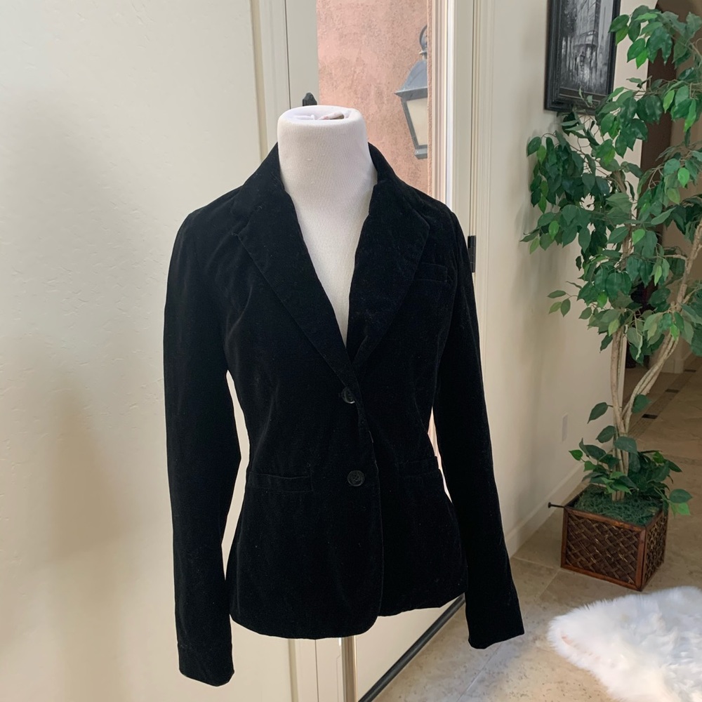 Black velvet Tommy blazer - Picture 2 of 4